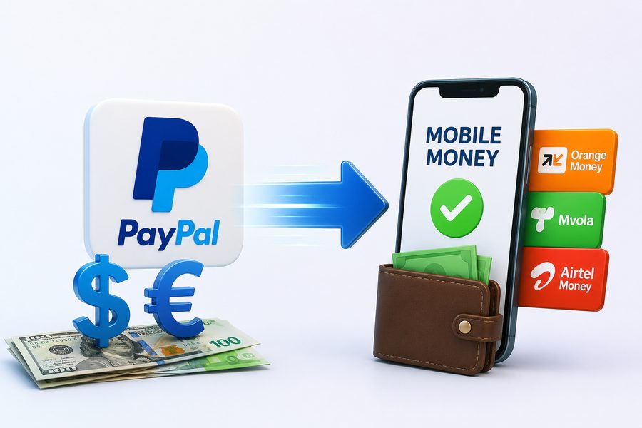 Retirez votre solde PayPal vers votre Mobile Money