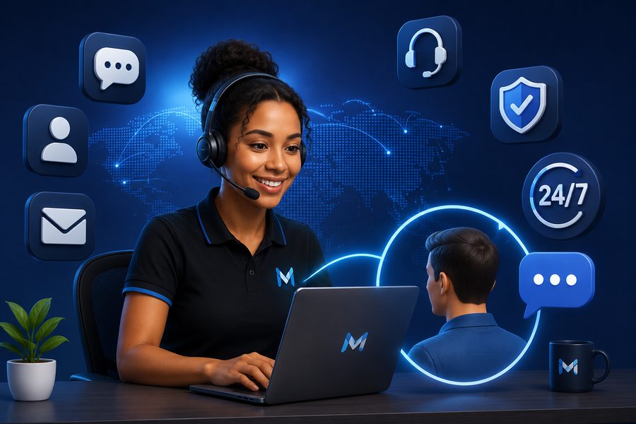 Équipe support MadaPayExchange disponible 24 heures sur 24